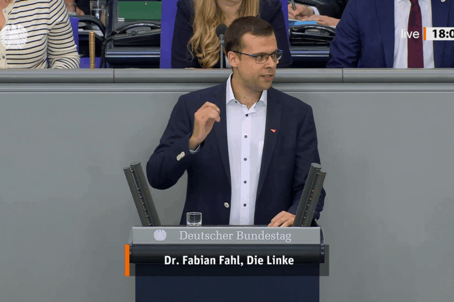 Fabian Fahl im Bundestag, 8. Juli 2025
